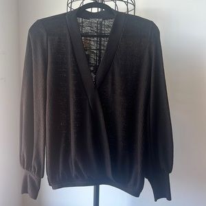 Zara black sweater blouse size medium